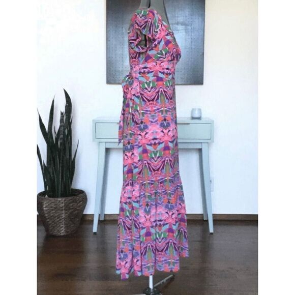 NEW Vanessa Virginia from Anthropologie Women’s 0 Beaded Mural Maxi Dress - Picture 5 of 10